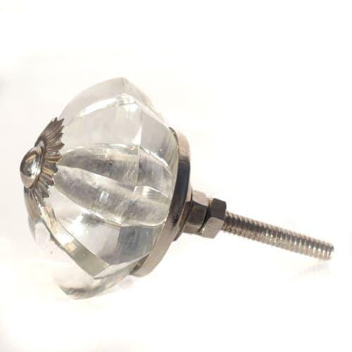 Glass flower cut melon knobs