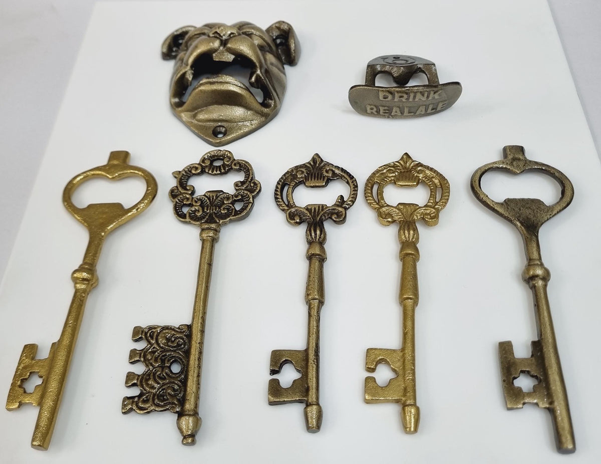 Vintage-Style Cast Iron Skeleton Key Bottle Opener