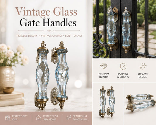 Vintage glass handles