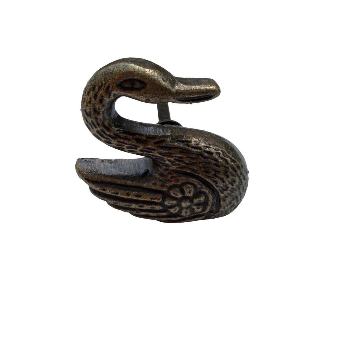 Cast Iron Swan Cabinet Knob – Antique Bronze Rustic Farmhouse Drawer Pull