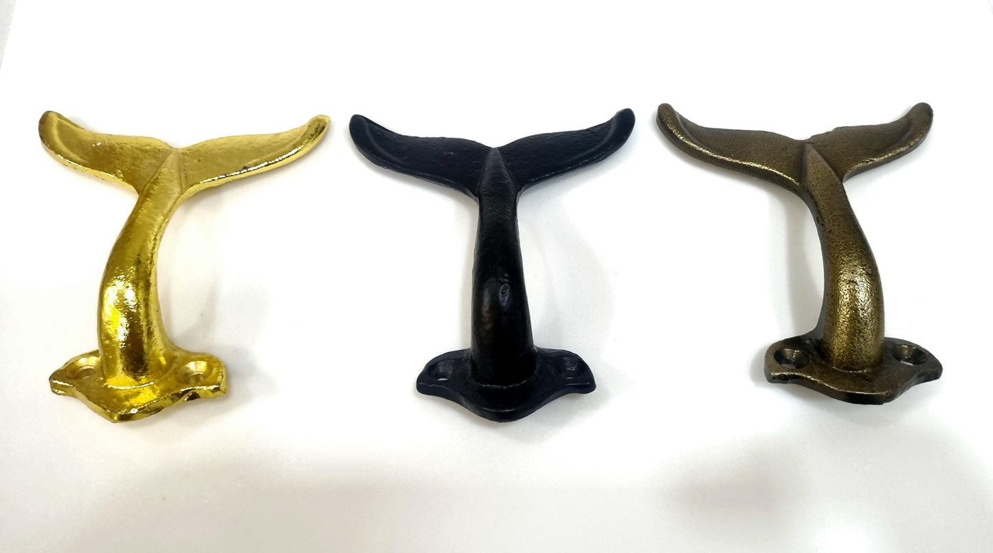 Whale Tail Coat, Robe, and Towel Hooks – Nautical-Inspired Elegance