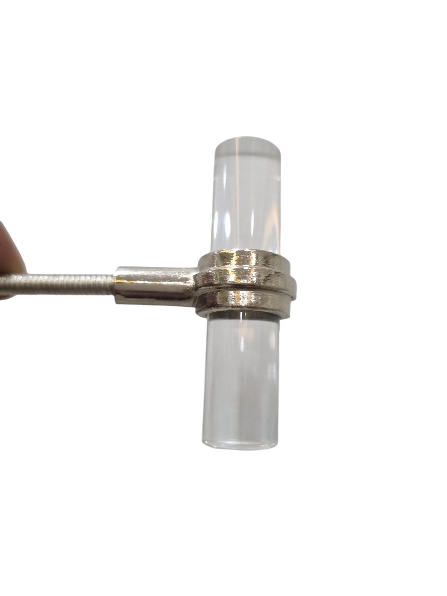 Set of 6 T-Bar clear rod glass knob