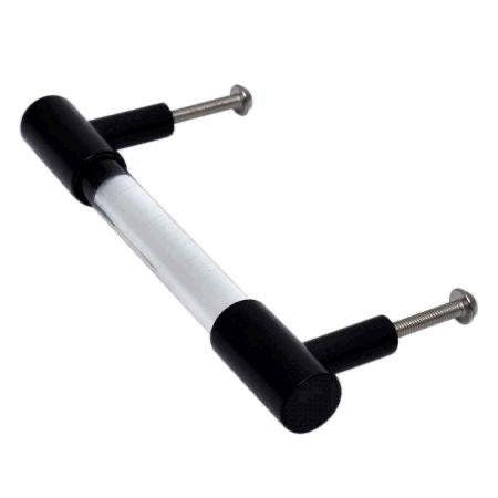 Glass Rod Handles with Black Brass Fittings